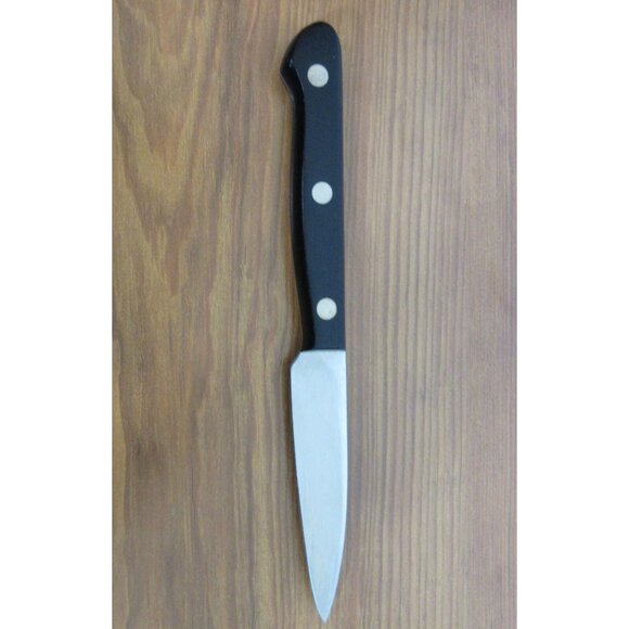 Oneida Edge Plus Paring Knife 3" Stainless Steel Blade Cutlery Black Handle 7.25 - Picture 6 of 6